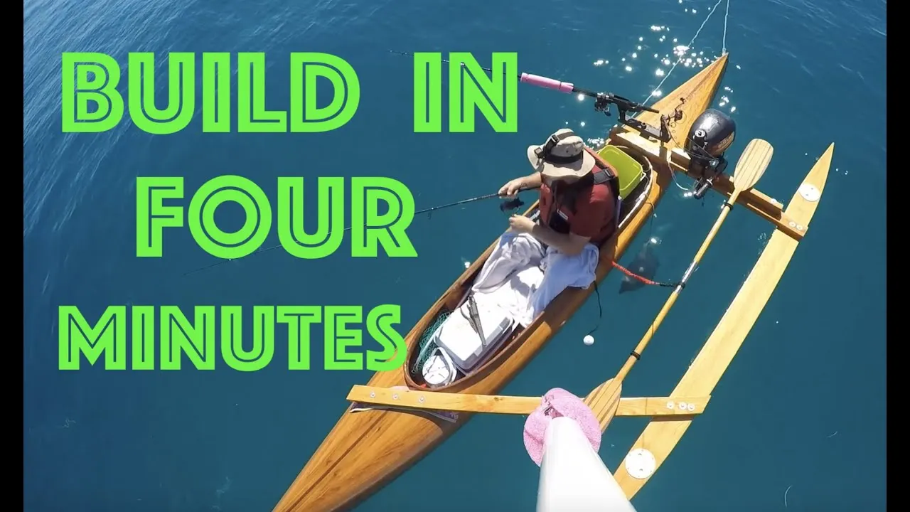 My Hand Made Wooden Outrigger Kayak