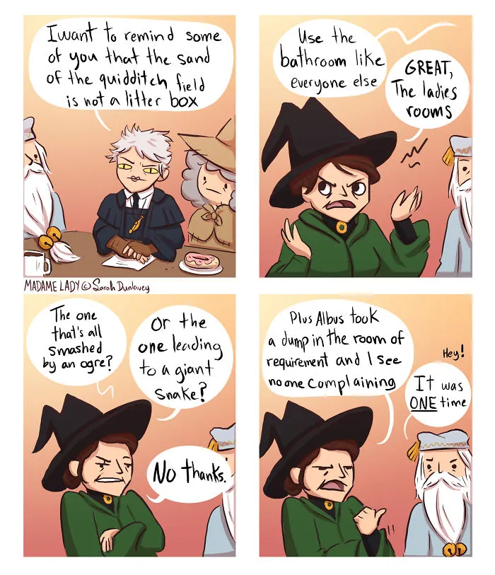 I Illustrate What Happens In Hogwarts When No One's Watching (15 New Pics)