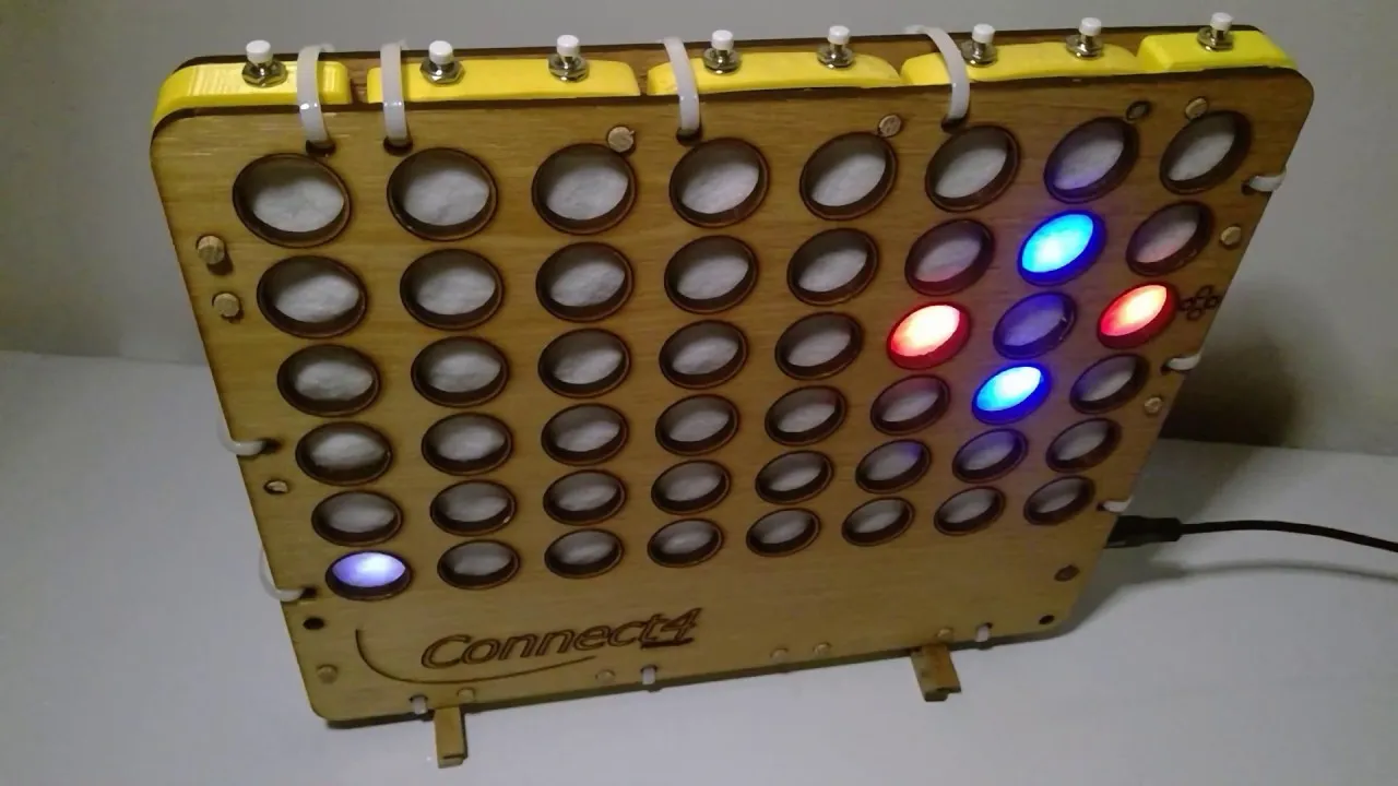 Woodgrain LED Connect Four