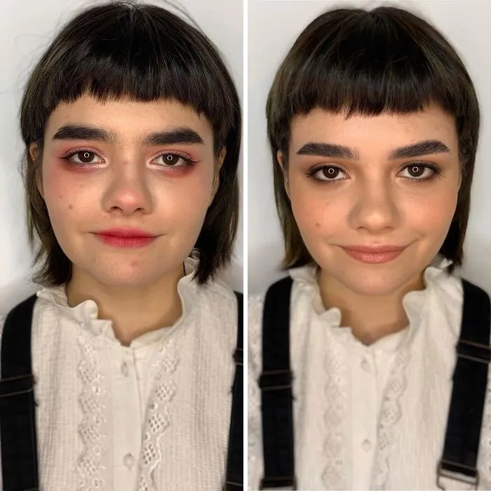 Cómo se maquillan las propias mujeres VS cómo lo hace un profesional (30 fotos)