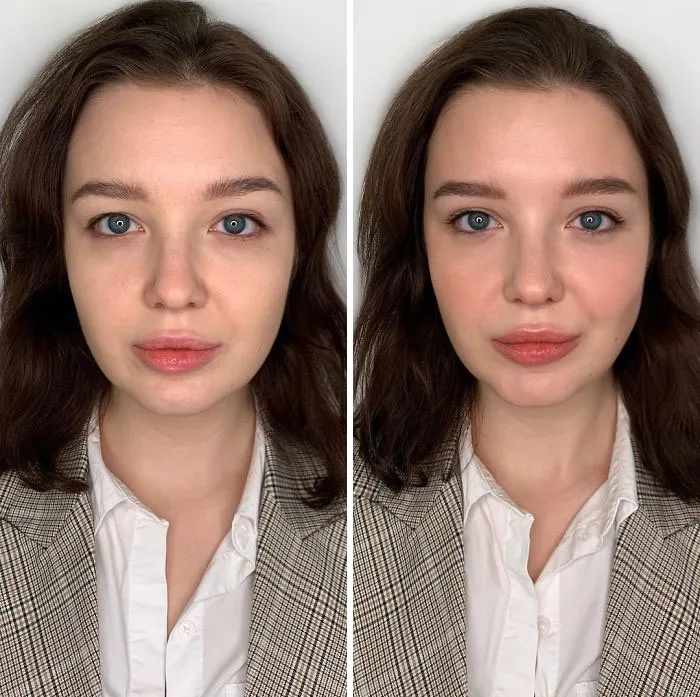 How Women Do Their Own Makeup Vs. How A Professional Does It (29 Pics)