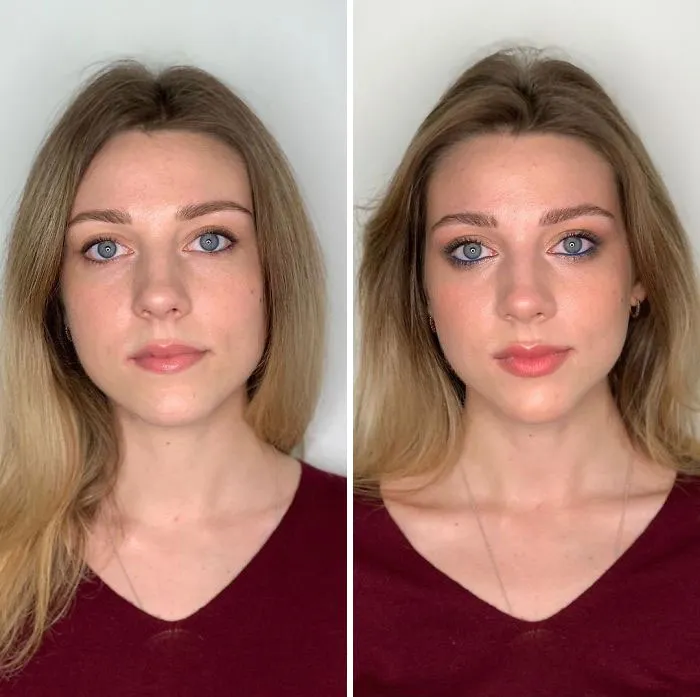 How Women Do Their Own Makeup Vs. How A Professional Does It (29 Pics)