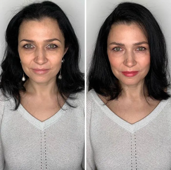 How Women Do Their Own Makeup Vs. How A Professional Does It (29 Pics)