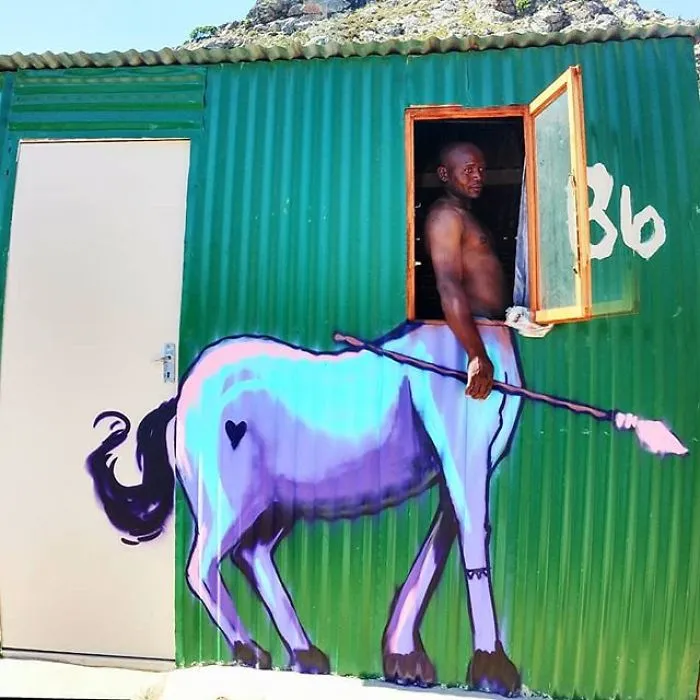 'Falko One' From South Africa Makes Non-Intrusive Graffiti That Interacts With Its Surroundings (40 Pics)
