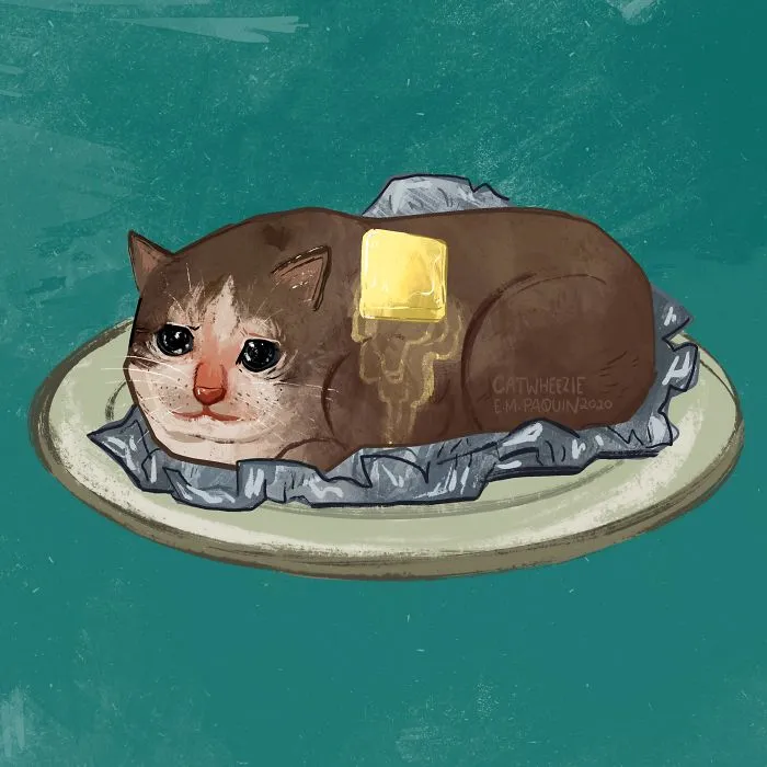 Artist Wants To Adopt A Cat So Bad, She Signs Up For A 100-Day Cat Meme Drawing Challenge