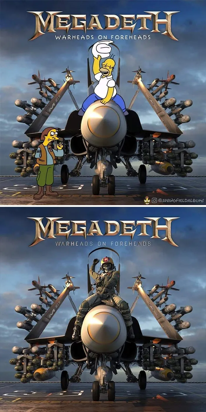Someone Recreates 65 Metal Album Covers With Characters From The Simpsons And It's Hilariously Accurate