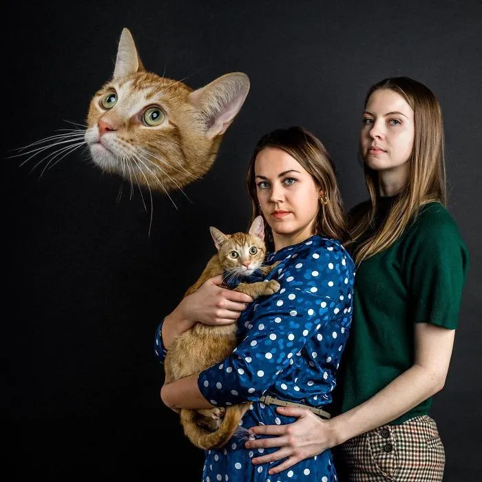 Photographer Takes Hilarious Double Exposure Portraits Of Pets And Their Owners (35 Pics)