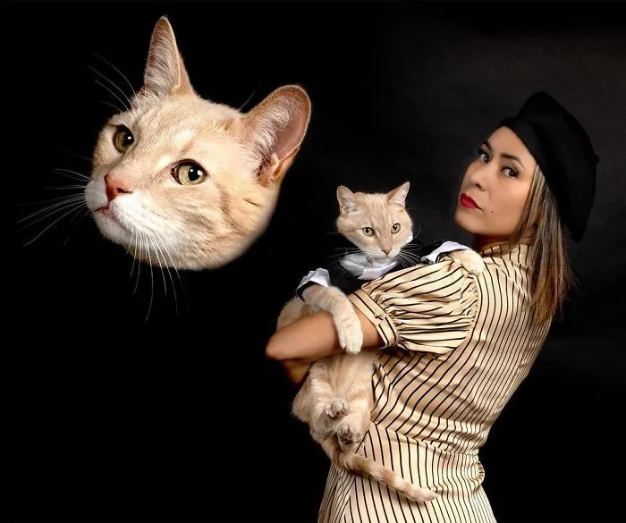 Photographer Takes Hilarious Double Exposure Portraits Of Pets And Their Owners (35 Pics)