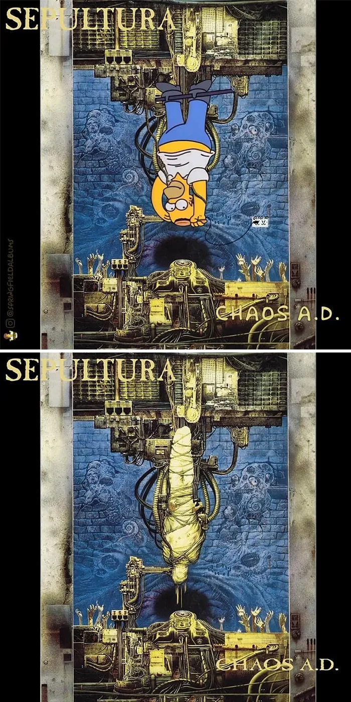 Someone Recreates 65 Metal Album Covers With Characters From The Simpsons And It's Hilariously Accurate