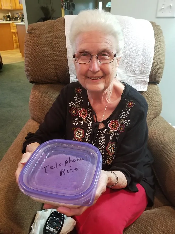 "Grandma, Do You Have Some Rice That I Can Put My Phone In? It Got Wet." - She Pulls This Out Of A Cabinet