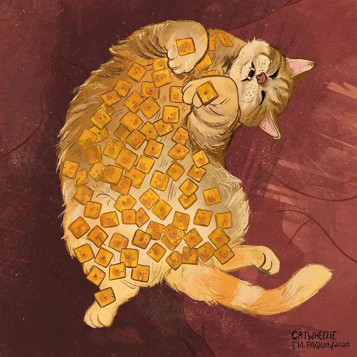 Artist Wants To Adopt A Cat So Bad, She Signs Up For A 100-Day Cat Meme Drawing Challenge