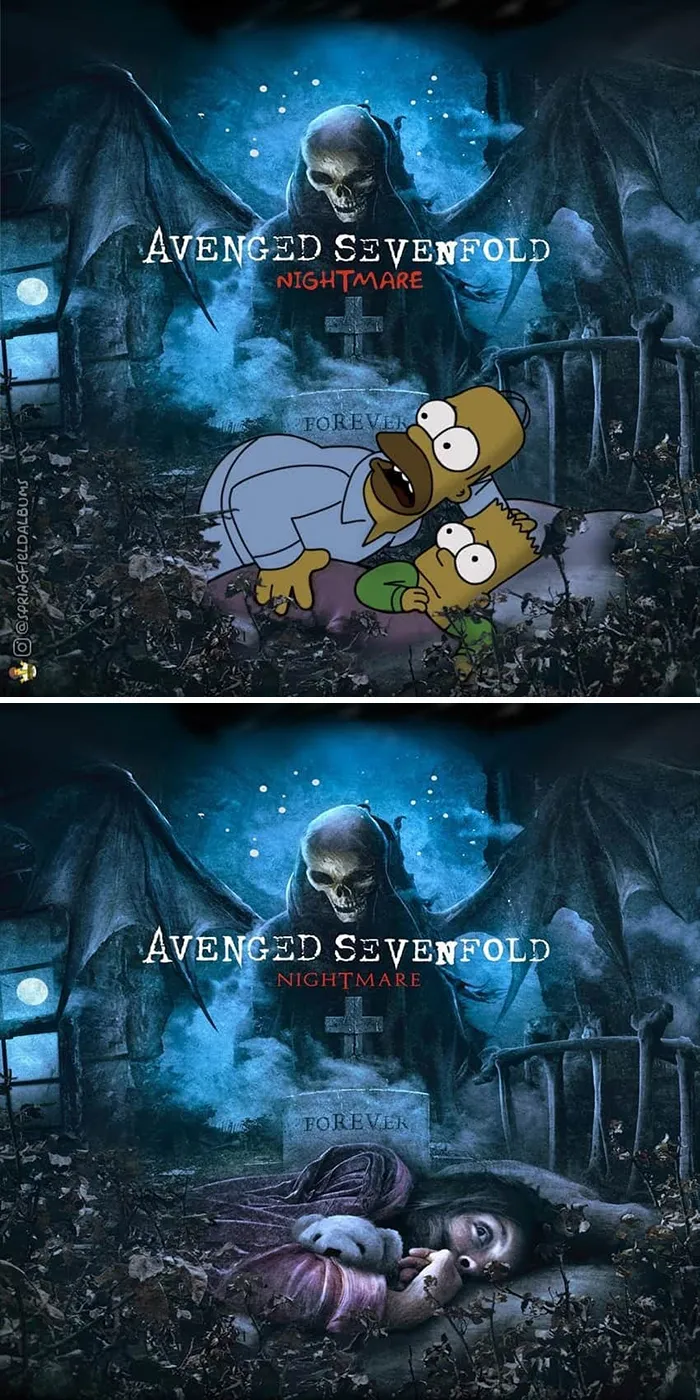 Someone Recreates 65 Metal Album Covers With Characters From The Simpsons And It's Hilariously Accurate