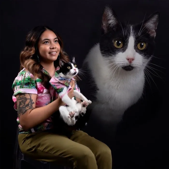 Photographer Takes Hilarious Double Exposure Portraits Of Pets And Their Owners (35 Pics)
