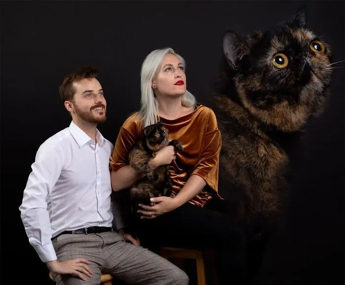 Photographer Takes Hilarious Double Exposure Portraits Of Pets And Their Owners (35 Pics)