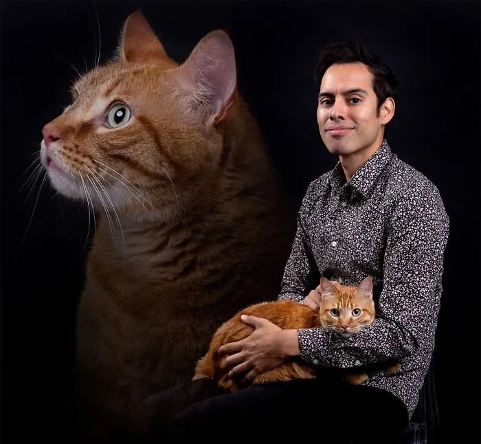 Photographer Takes Hilarious Double Exposure Portraits Of Pets And Their Owners (35 Pics)
