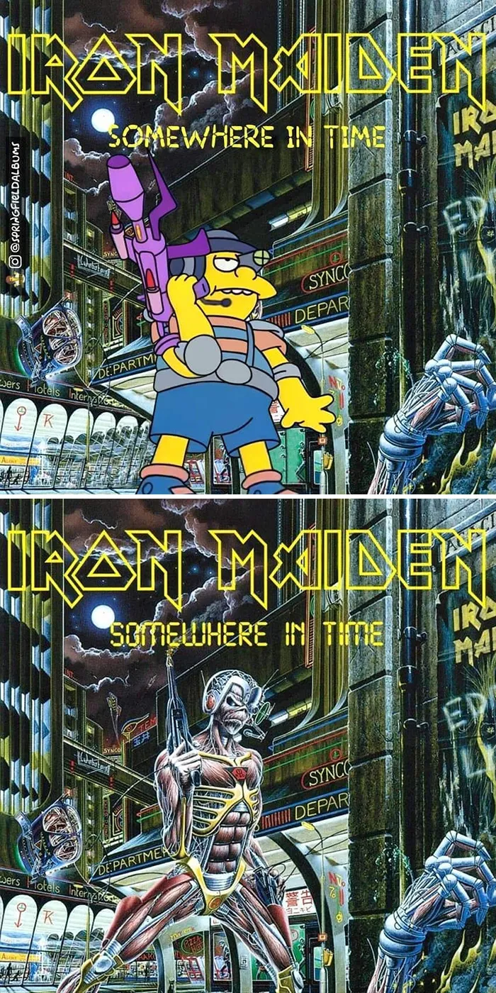 Someone Recreates 65 Metal Album Covers With Characters From The Simpsons And It's Hilariously Accurate