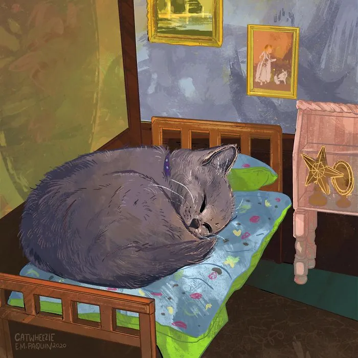 Artist Wants To Adopt A Cat So Bad, She Signs Up For A 100-Day Cat Meme Drawing Challenge