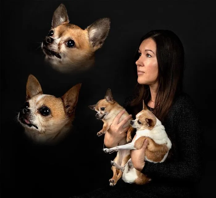 Photographer Takes Hilarious Double Exposure Portraits Of Pets And Their Owners (35 Pics)