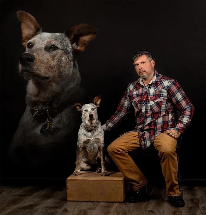 Photographer Takes Hilarious Double Exposure Portraits Of Pets And Their Owners (35 Pics)