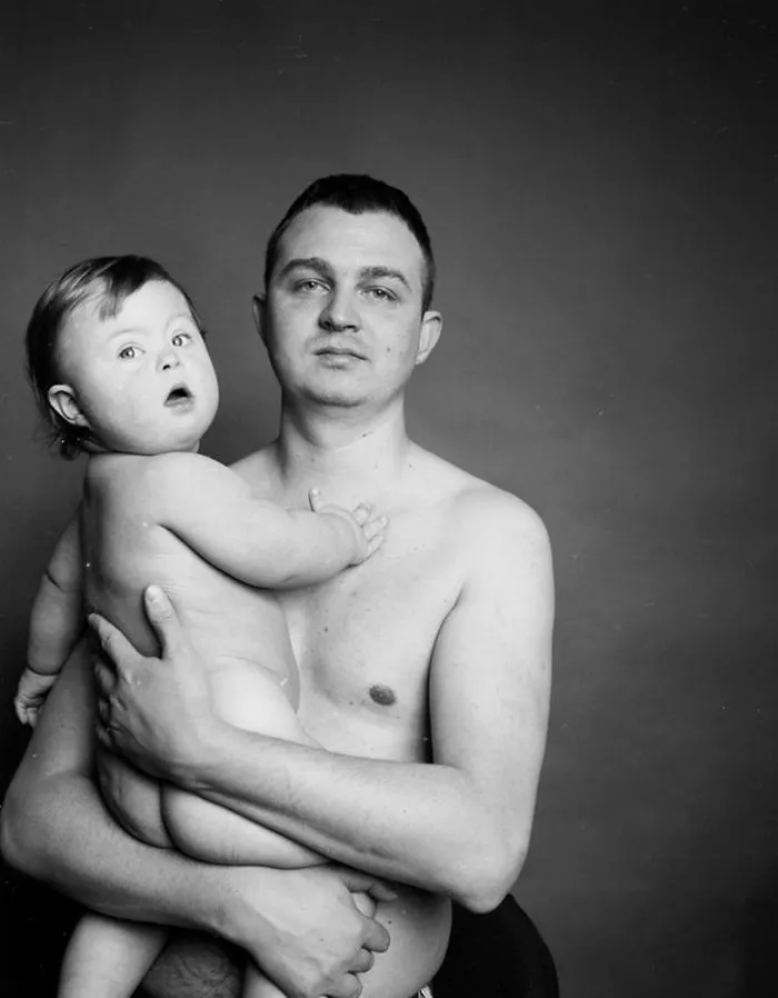 Dad Roman And Baby Solomon, 1 Year Old, Down Syndrome