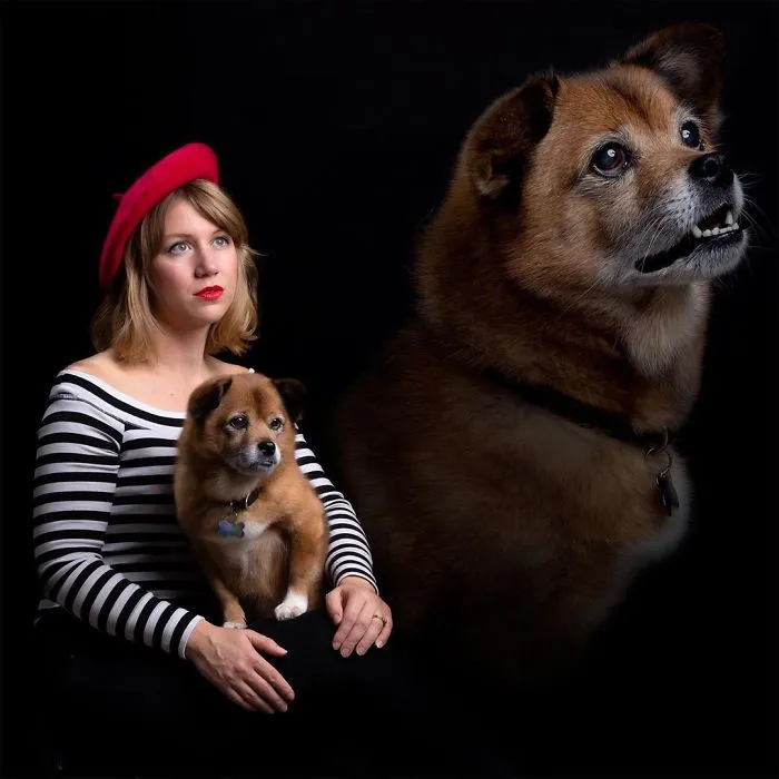 Photographer Takes Hilarious Double Exposure Portraits Of Pets And Their Owners (35 Pics)
