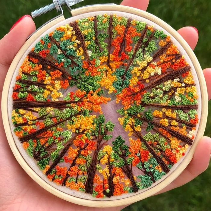 Artist Combines Her Love Of Color And Embroidery To Hand-Stitch Beautiful Landscapes (30 Pics)