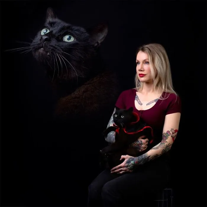 Photographer Takes Hilarious Double Exposure Portraits Of Pets And Their Owners (35 Pics)