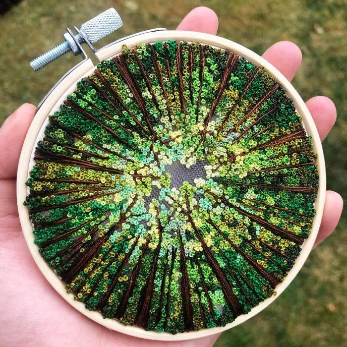 Artist Combines Her Love Of Color And Embroidery To Hand-Stitch Beautiful Landscapes (30 Pics)
