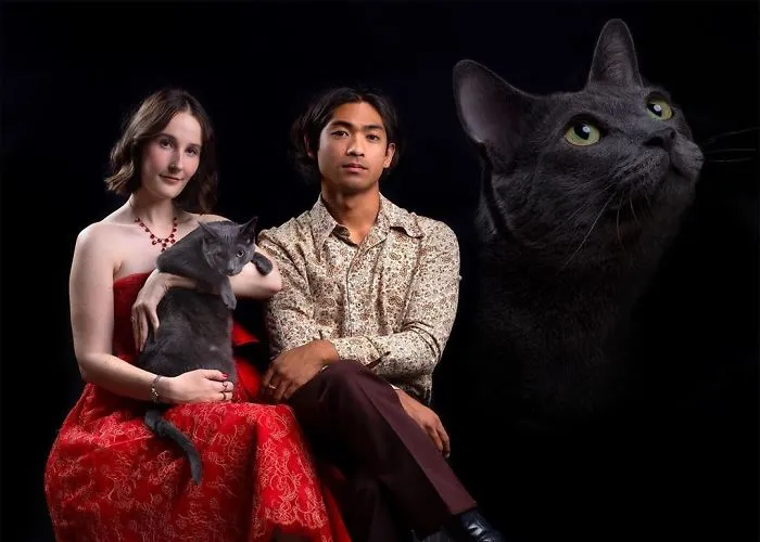 Photographer Takes Hilarious Double Exposure Portraits Of Pets And Their Owners (35 Pics)