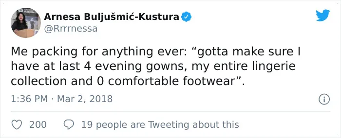 30 Funny Tweets By Chronic Overpackers