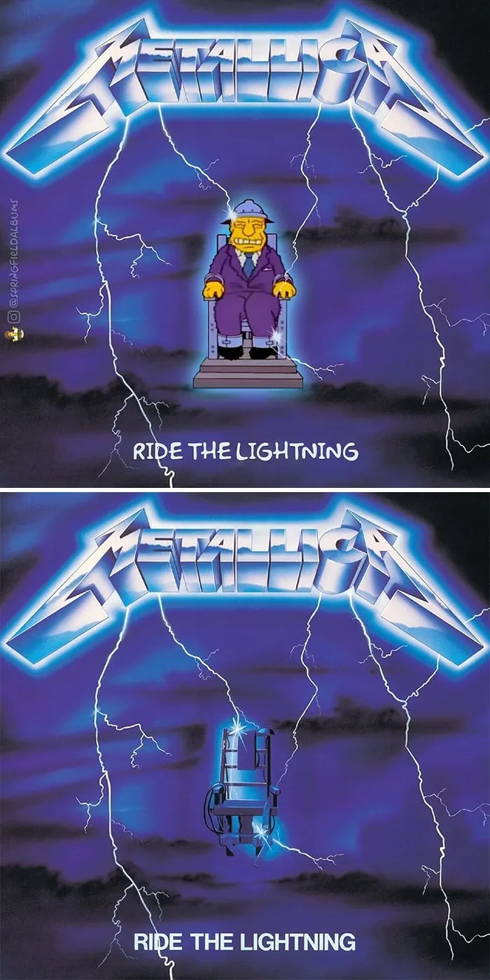 Someone Recreates 65 Metal Album Covers With Characters From The Simpsons And It's Hilariously Accurate