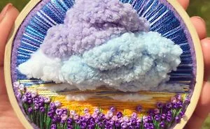 Artist Combines Her Love Of Color And Embroidery To Hand-Stitch Beautiful Landscapes (30 Pics)