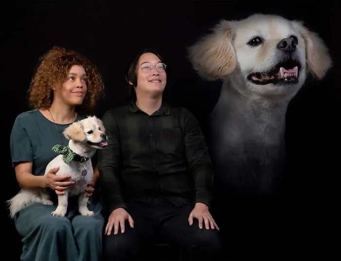 Photographer Takes Hilarious Double Exposure Portraits Of Pets And Their Owners (35 Pics)