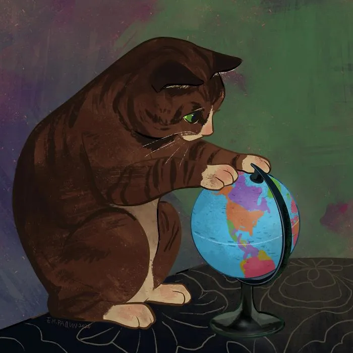Artist Wants To Adopt A Cat So Bad, She Signs Up For A 100-Day Cat Meme Drawing Challenge