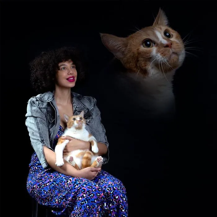 Photographer Takes Hilarious Double Exposure Portraits Of Pets And Their Owners (35 Pics)