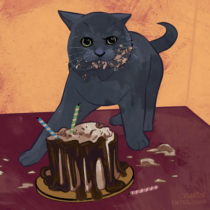 Artist Wants To Adopt A Cat So Bad, She Signs Up For A 100-Day Cat Meme Drawing Challenge