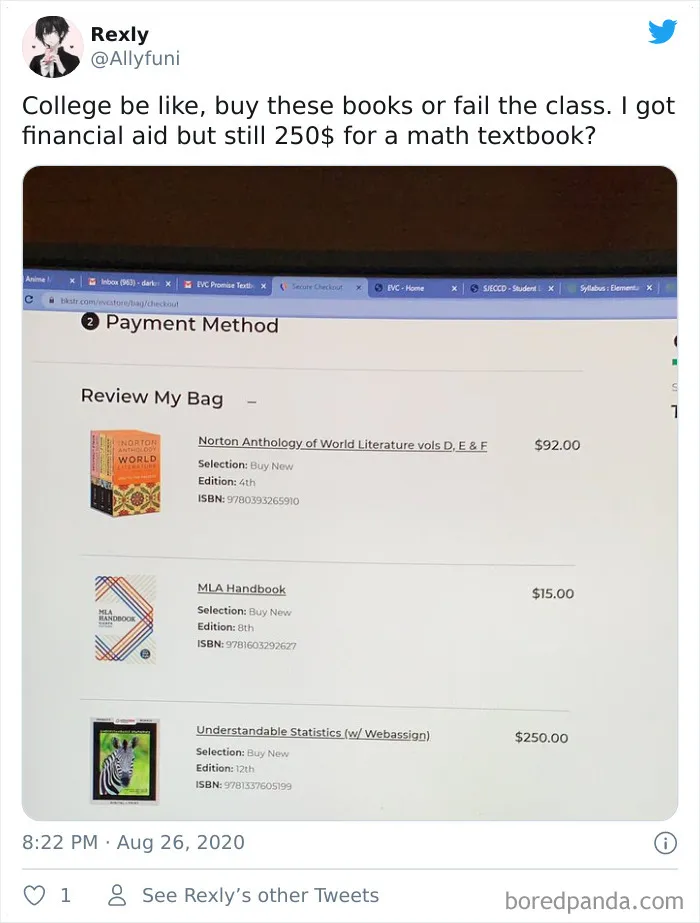 30 Times US Students Were Shocked By Textbook Prices And Shamed Them Online