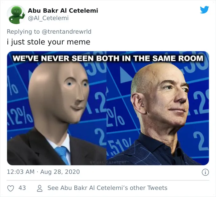 17 Memes That Emerged After People Discovered How Similar Jeff Bezos And Stonks Man Look