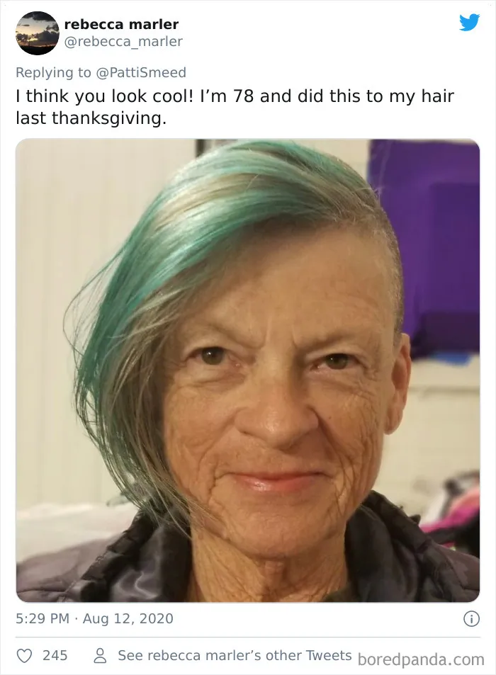 Older People Are Sharing Their Brave Hairstyles, And They Look Great (30 Pics)