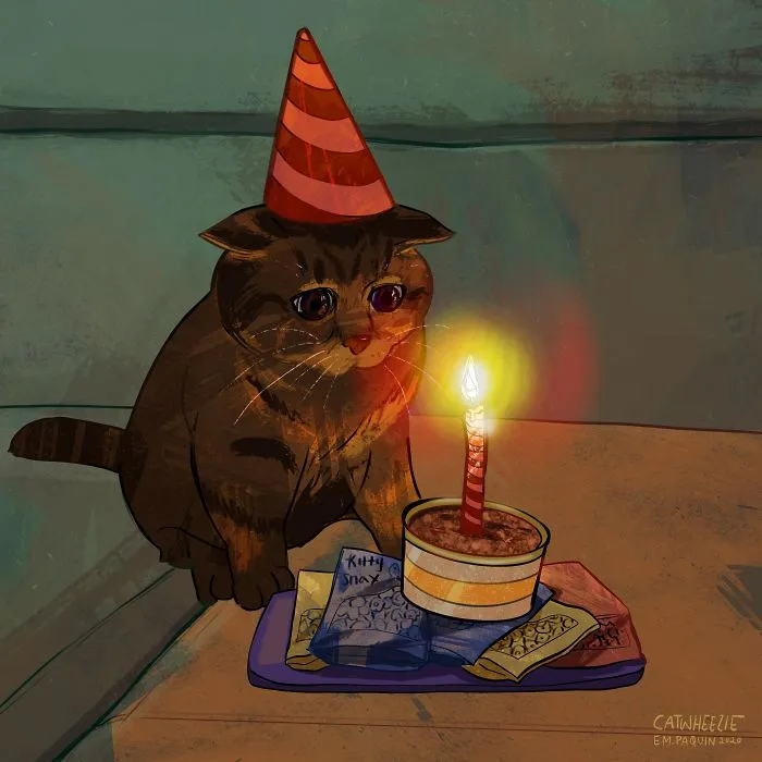 Artist Wants To Adopt A Cat So Bad, She Signs Up For A 100-Day Cat Meme Drawing Challenge
