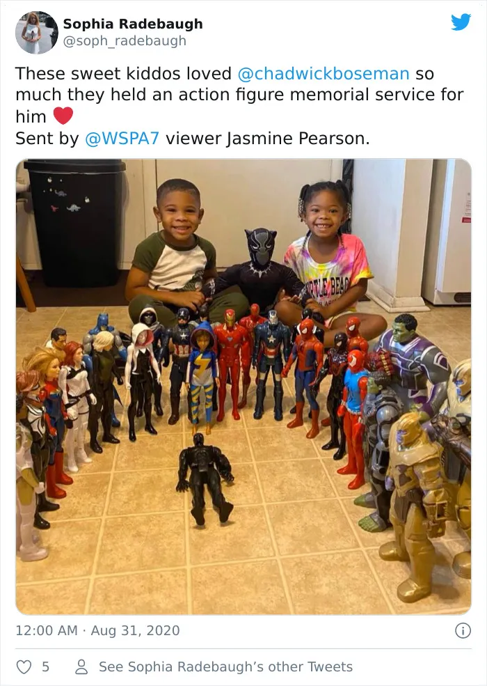 Kids Are Honoring Late Black Panther With Action Figure Memorials And Here Are 20 Of The Most Heartbreaking Photos