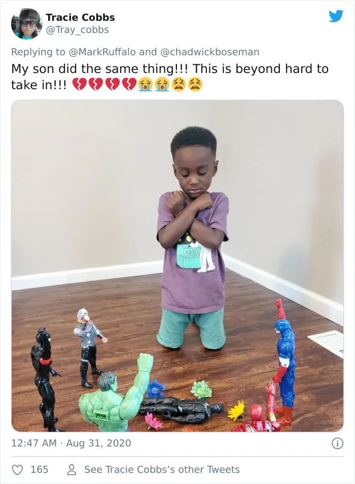 Kids Are Honoring Late Black Panther With Action Figure Memorials And Here Are 20 Of The Most Heartbreaking Photos
