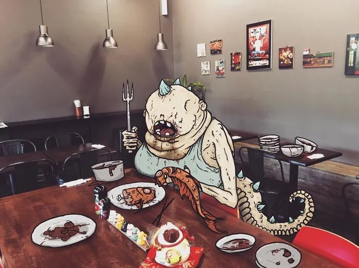 Artist Makes Fun Images That Show What Life With Monsters Would Be Like (98 New Pics)