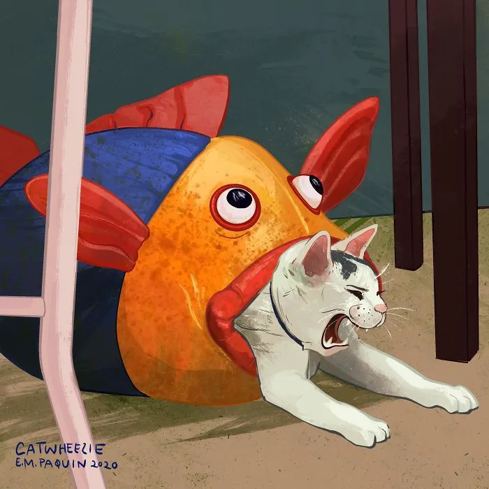 Artist Wants To Adopt A Cat So Bad, She Signs Up For A 100-Day Cat Meme Drawing Challenge