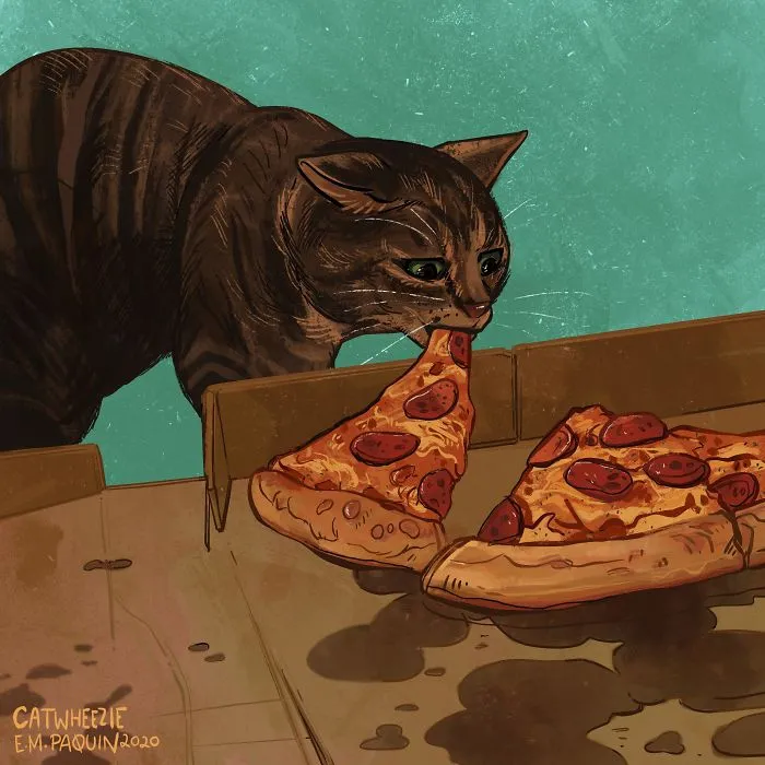 Artist Wants To Adopt A Cat So Bad, She Signs Up For A 100-Day Cat Meme Drawing Challenge