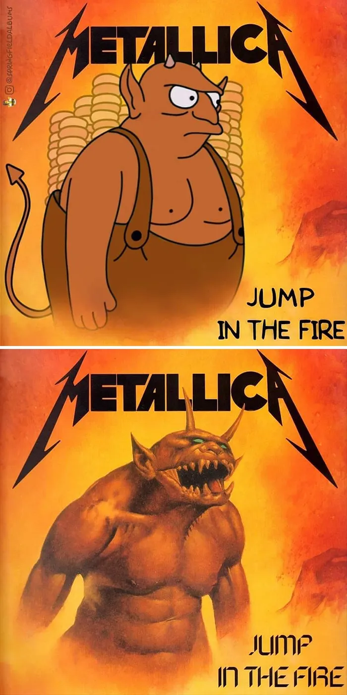 Someone Recreates 65 Metal Album Covers With Characters From The Simpsons And It's Hilariously Accurate