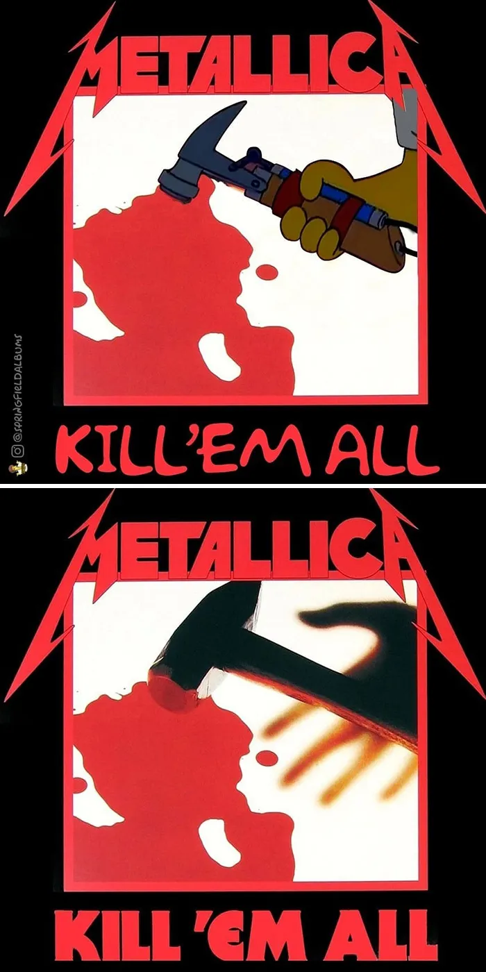 Someone Recreates 65 Metal Album Covers With Characters From The Simpsons And It's Hilariously Accurate