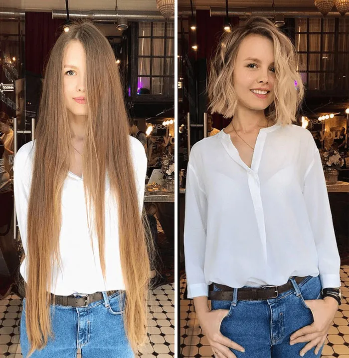30 Photos Show How People Look Before And After Their Hair Transformation