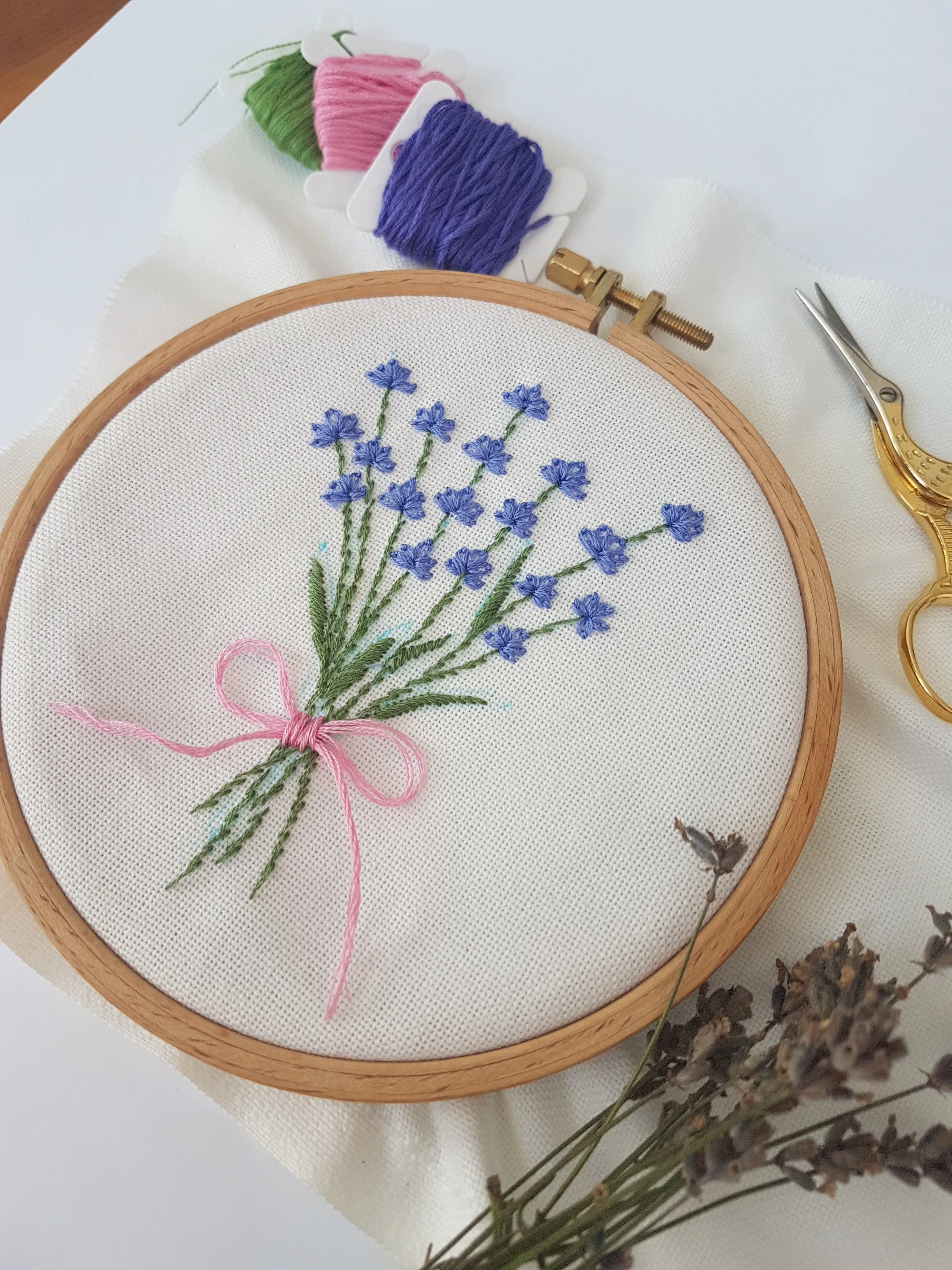 I Made First Embroidery Lavender Project And Got A Fantastic Joy
