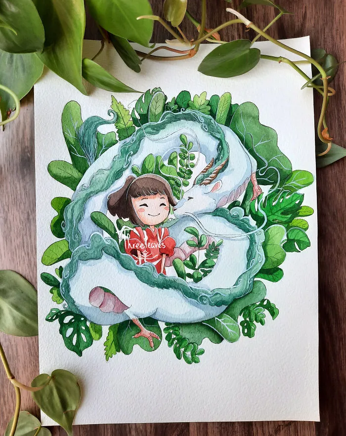 Here Are My 10 Paintings Of Studio Ghibli Characters Hanging Out In Nature